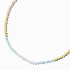Claire's Colliers-Collier de chaîne perlé pastel
