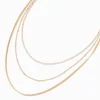 Claire's Colliers-Collier de chaînes aux designs variés multi-rangs couleur dorée