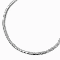 Claire's Colliers-Collier de chaîne serpent couleur argentée