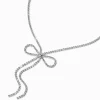 Claire's Colliers-Collier en Y avec nœud et strass couleur argentée