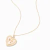 Claire's Colliers-Collier à médaillon perlé nœud couleur dorée
