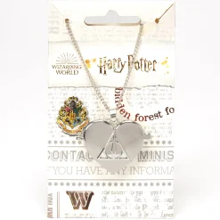 Claire's Colliers-Collier à médaillon Reliques de la Mort Harry Potter™ – Couleur argentée