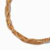Claire's Colliers-Collier multi-rangs avec chaîne tressée couleur dorée
