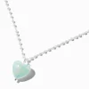 Claire's Colliers-Collier à pendentif chaîne perle d'imitation cœur iridescent