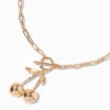 Claire's Colliers-Collier à pendentif chaîne trombone fermoir en T cerise
