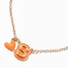 Claire's Colliers-Collier à pendentif cœur à initiale bulle orange - S