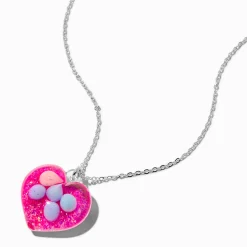 Claire's Colliers-Collier à pendentif cœur rose Claire's Club