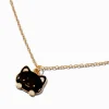 Claire's Colliers-Collier à pendentif d'humeur tête de chat noir