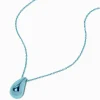 Claire's Colliers-Collier à pendentif goutte anodisé bleu