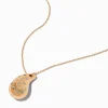 Claire's Colliers-Collier à pendentif goutte bulle incrustée de strass couleur dorée