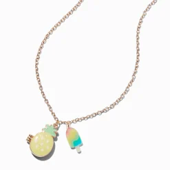 Claire's Colliers-Collier à pendentif médaillon ananas Claire's Club
