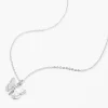 Claire's Colliers-Collier à pendentif papillon 3D couleur argentée