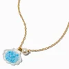 Claire's Colliers-Collier à pendentif shaker coquillage bleu Claire's Club