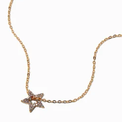 Claire's Colliers-Collier à pendentif étoile pavée strass couleur argentée
