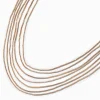 Claire's Colliers-Collier à sept chaînes couleur dorée