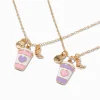 Claire's Colliers-Colliers à pendentif café et croissant best friends - Lot de 2
