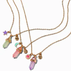 Claire's Colliers-Colliers à pendentif célestes strass mystiques best friends - Lot de 3