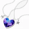 Claire's Colliers-Colliers à pendentif cœur fendu en deux galaxie Best Friends (lot de 2)