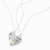 Claire's Colliers-Colliers à pendentif cœur fendu papillon pour grande sœur et petite sœur Best Friends - Lot de 2