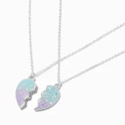 Claire's Colliers-Colliers à pendentif cœur fendu « Big Sis & Little Sis » best friends - Lot de 2
