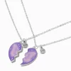 Claire's Colliers-Colliers à pendentif cœur fendu ombre de papillon best friends - Lot de 2