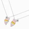 Claire's Colliers-Colliers à pendentif cœur fendu lapin best friends - Lot de 2