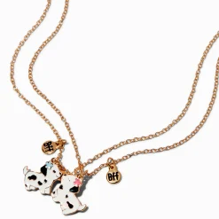 Claire's Colliers-Colliers à pendentif dalmatien best friends - Lot de 2