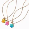 Claire's Colliers-Colliers à pendentif pattes à paillettes best friends - Lot de 3