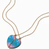 Claire's Colliers-Colliers à pendentif Promesse du petit doigt cœur fendu best friends - Lot de 2