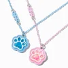 Claire's Colliers-Colliers à pendentifs shaker patte best friends - Lot de 2