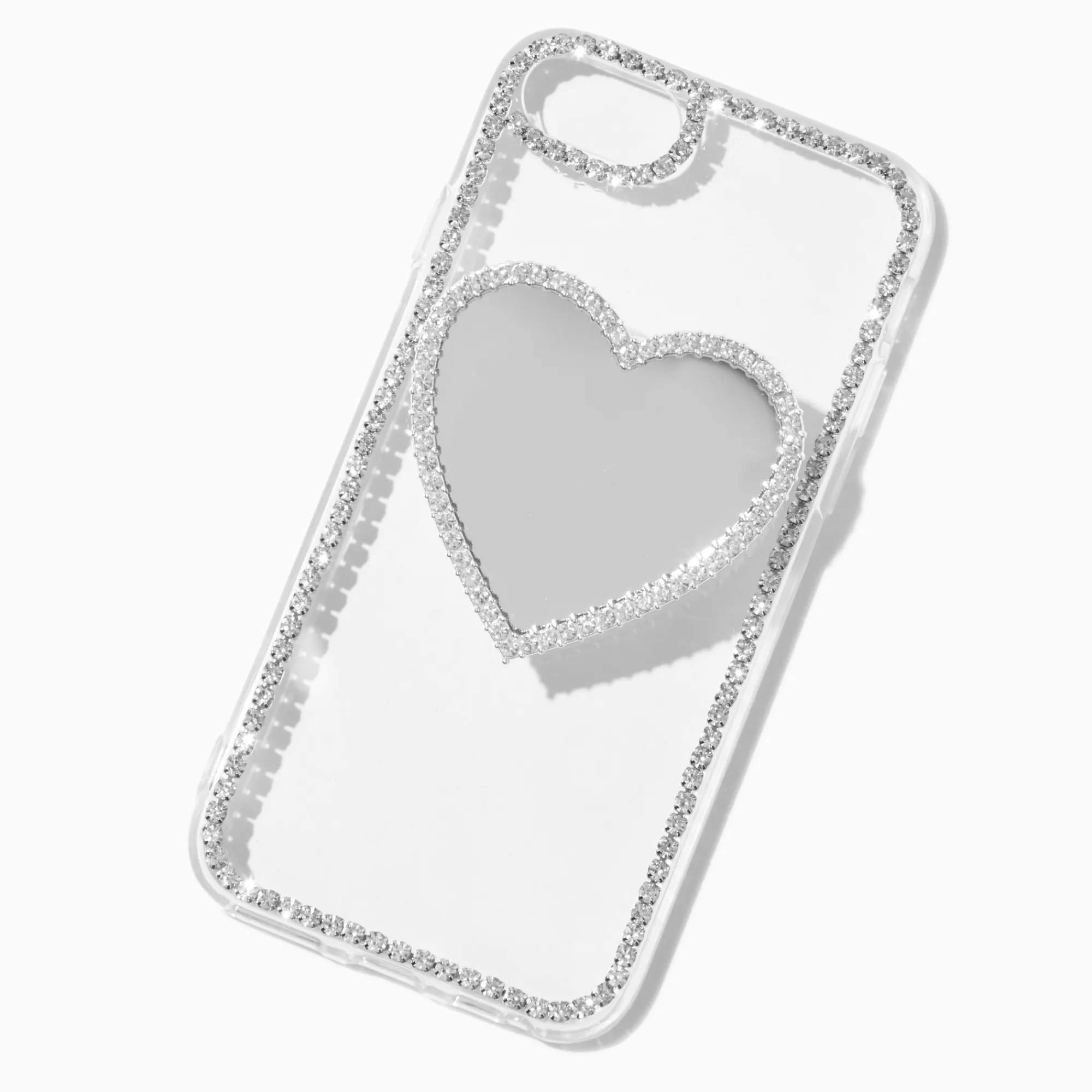 Claire's Compatible Iphone®-Coque de portable avec grip de maintien cœur - Compatible avec iPhone® 6/7/8/SE