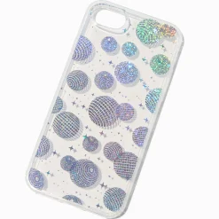 Claire's Compatible Iphone®-Coque de portable boule disco couleur argentée - Compatible avec iPhone® 6/7/8/SE