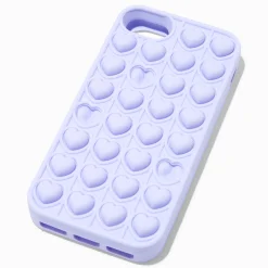 Claire's Compatible Iphone®-Coque de portable popper cœurs lavande - Compatible avec iPhone® 6/7/8
