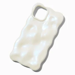 Claire's Compatible Iphone®-Coque de portable vagues blanche - Compatible avec iPhone® 13/14/15