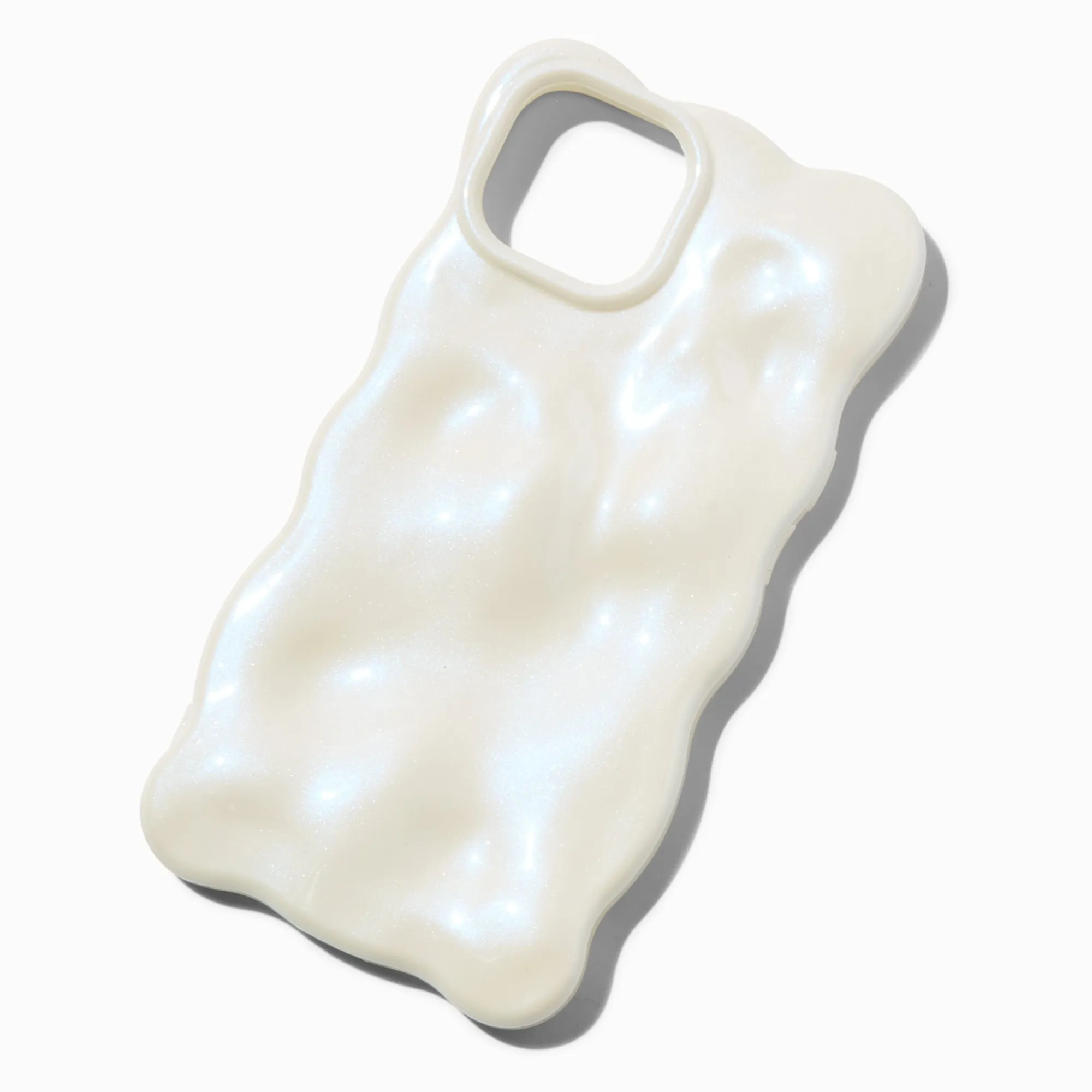 Claire's Compatible Iphone®-Coque de portable vagues blanche - Compatible avec iPhone® 13/14/15