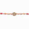 Claire's Colliers-Coral Beaded Gold-tone Swirl Choker Necklace