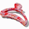 Claire's Barrettes Et Pinces-Coral Geometric Fabric Hair Claw