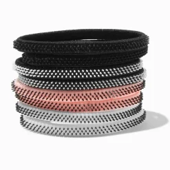 Claire's Élastiques-Coral Mixed Rubber Grip Athletic Hair Ties - 8 Pack