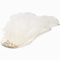 Claire's Déguisements-Couronne couleur dorée avec voile ivoire pour occasion spéciale Claire's Club