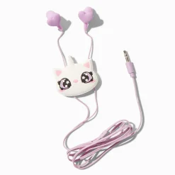 Claire's Écouteurs Et Casques-Écouteurs et enrouleur en silicone chat-licorne