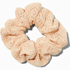 Claire's Chouchous-Cream Crochet Hair Scrunchie