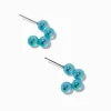 Claire's Anneaux-Créoles bulles en lucite bleues transparentes