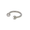 Claire's Bijoux Premium|Bijoux De Piercing-Créoles cartilage fer à cheval couleur titané 16 g