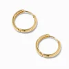 Claire's Anneaux|Bijoux Premium-Créoles à charnière 12 mm couleur doré jaune C LUXE by Claire’s