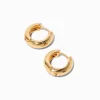 Claire's Anneaux|Bijoux Premium-Créoles à charnière épaisses couleur dorée C LUXE by Claire’s