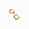 Claire's Anneaux|Bijoux Premium-Créoles à charnière torsadées 12 mm couleur dorée C LUXE by Claire’s