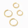 Claire's Anneaux|Bijoux Premium-Créoles 8 et 12 mm couleur doré jaune C LUXE by Claire’s - Lot de 2