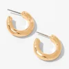 Claire's Anneaux-Créoles façon métal en fusion 20 mm couleur dorée
