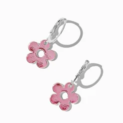 Claire's Anneaux-Créoles huggies marguerite anodisées roses