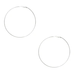 Claire's Anneaux-Créoles 100 mm couleur argenté